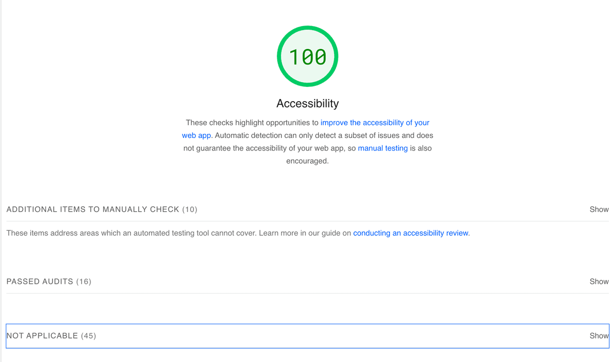 Image of accessibility
score